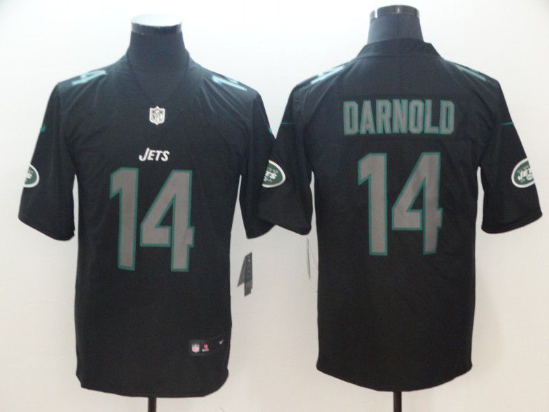 Men New York Jets #14 Darnold Nike Fashion Impact Black Color Rush Limited NFL Jerseys->chicago bears->NFL Jersey